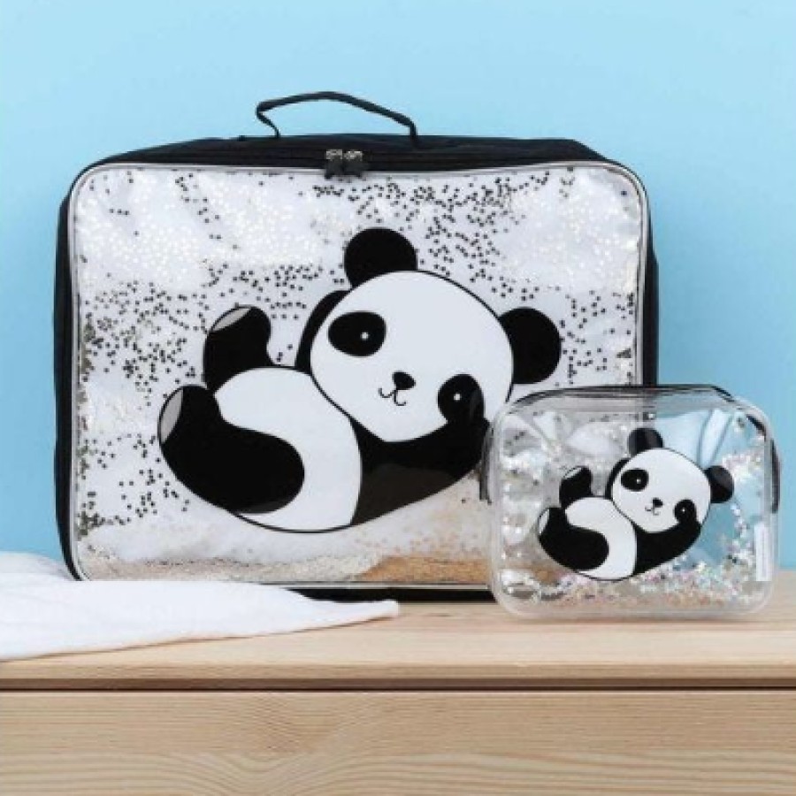 A little lovely company Βαλιτσάκι Glitter - Panda 19,5L SCPAGL15