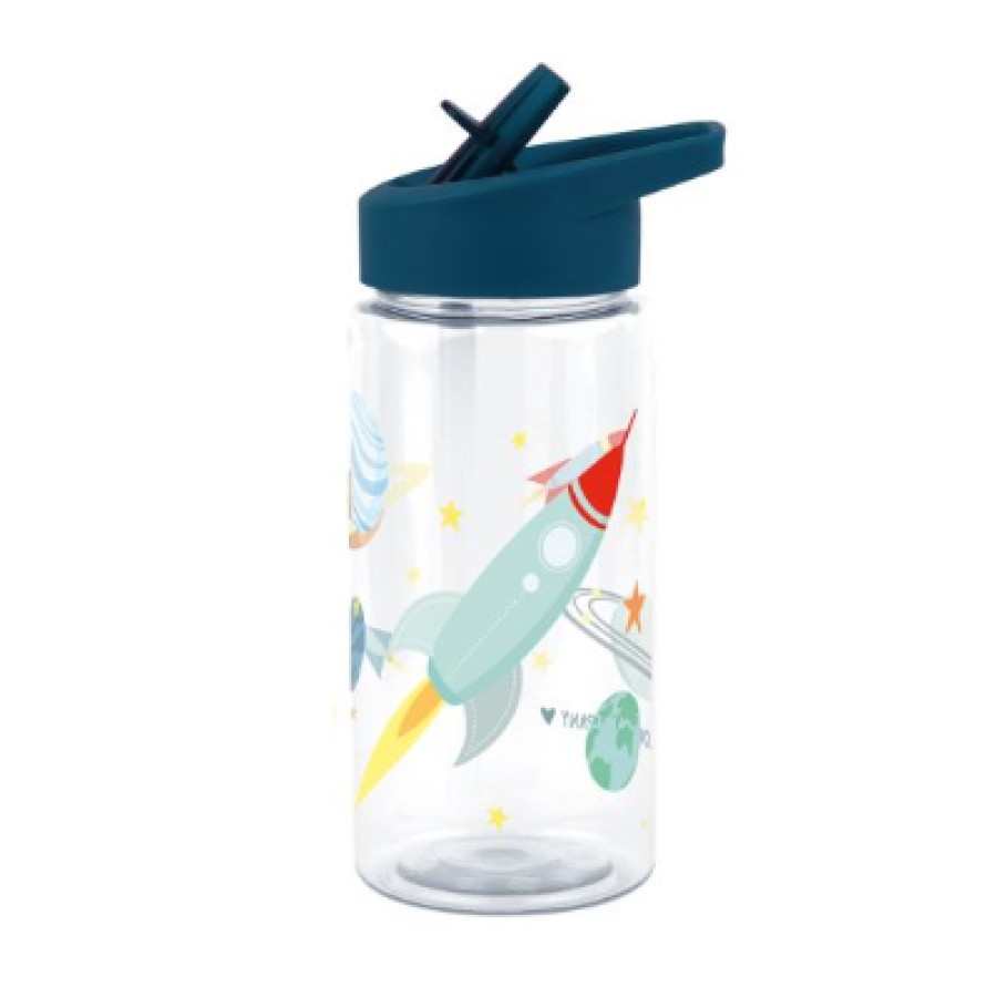 A little lovely company Μπουκάλι-Παγούρι με Καλαμάκι 450ml Space Διάστημα DBSPBU08