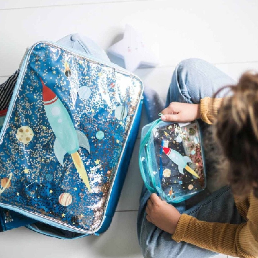A little lovely company Βαλιτσάκι Glitter - Space Διάστημα 19,5L SCSPGL14