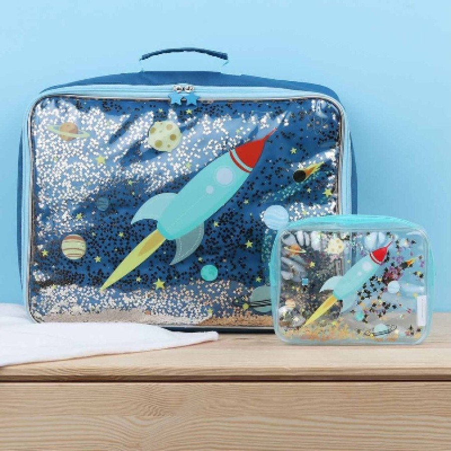 A little lovely company Βαλιτσάκι Glitter - Space Διάστημα 19,5L SCSPGL14