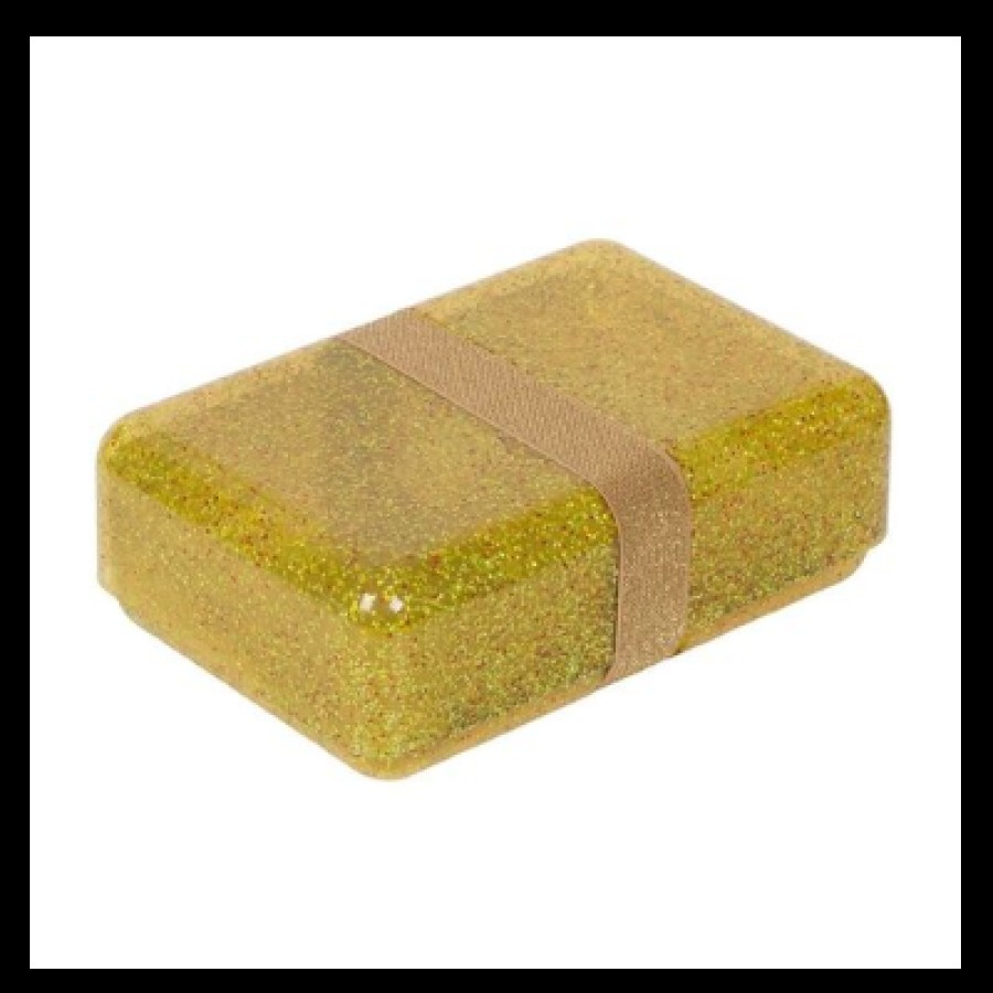 A little lovely company Δοχείο Φαγητού Lunch Box Glitter - Gold Χρυσό SBGLGO26