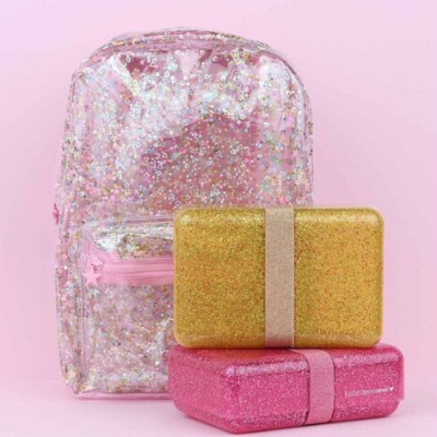 A little lovely company Δοχείο Φαγητού Lunch Box Glitter - Gold Χρυσό SBGLGO26