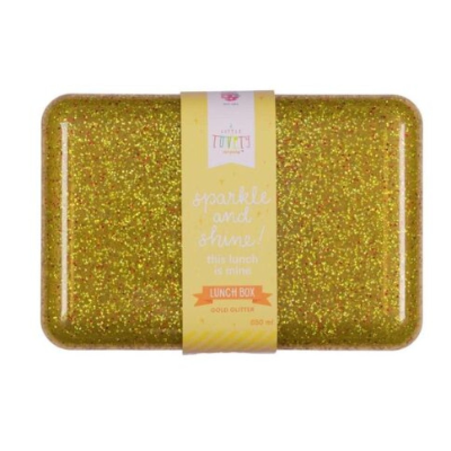 A little lovely company Δοχείο Φαγητού Lunch Box Glitter - Gold Χρυσό SBGLGO26