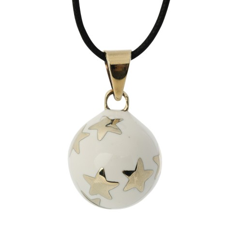 Babylonia Μενταγιόν Eγκυμοσύνης Bola White Silver Stars VK790