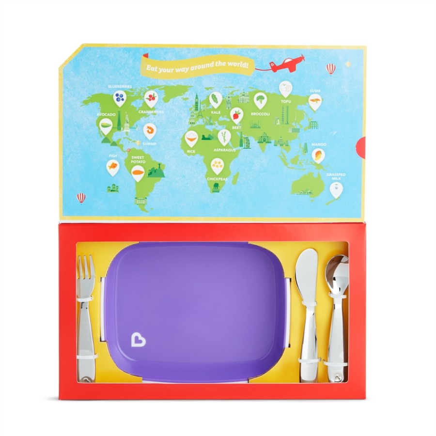 Munchkin Παιδικό Σετ Φαγητού Food Adventure Big Kid Purple - 051876