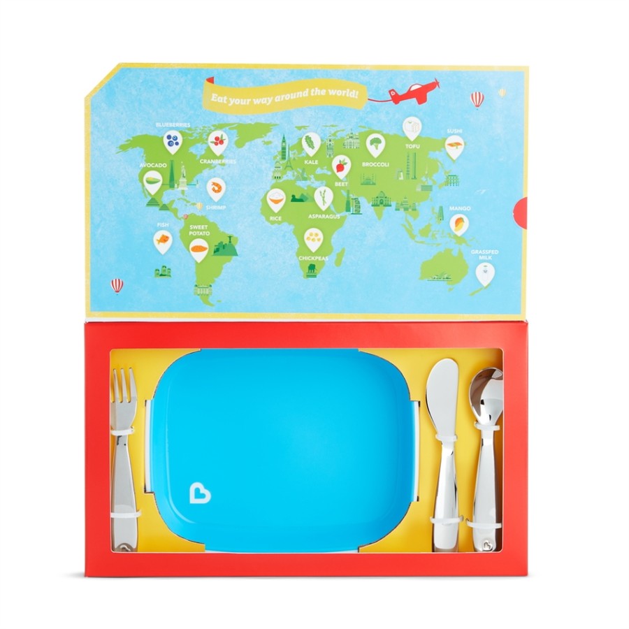 Munchkin Παιδικό Σετ Φαγητού FOOD ADVENTURE BIG KID DINING SET BLUE 051875