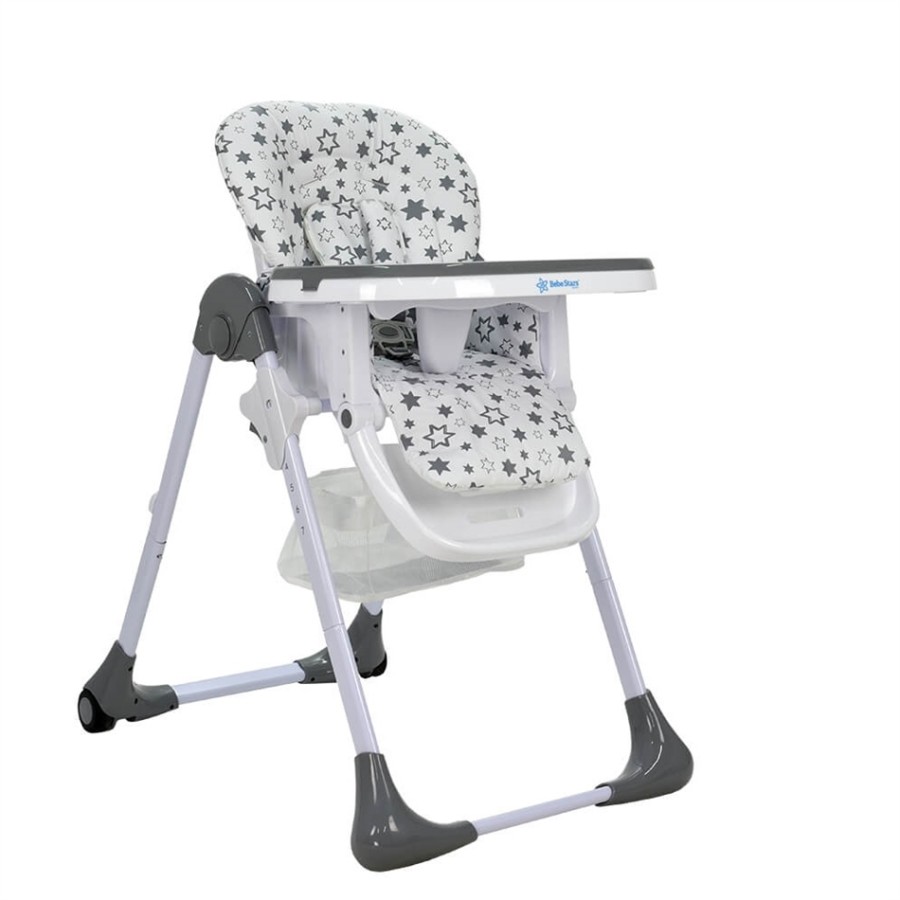 Bebe Stars Καρέκλα Φαγητού Happy Grey 869-186