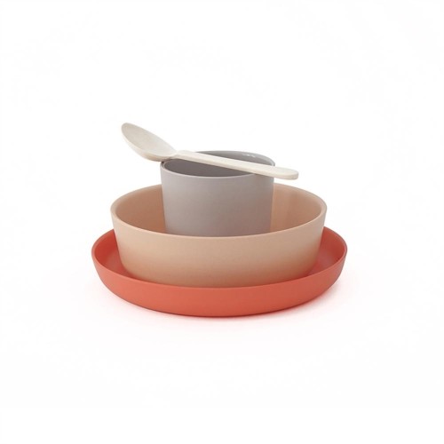 Ekobo Παιδικό Σετ Φαγητού Bamboo 4τμχ Ekobo Aki EKB71678