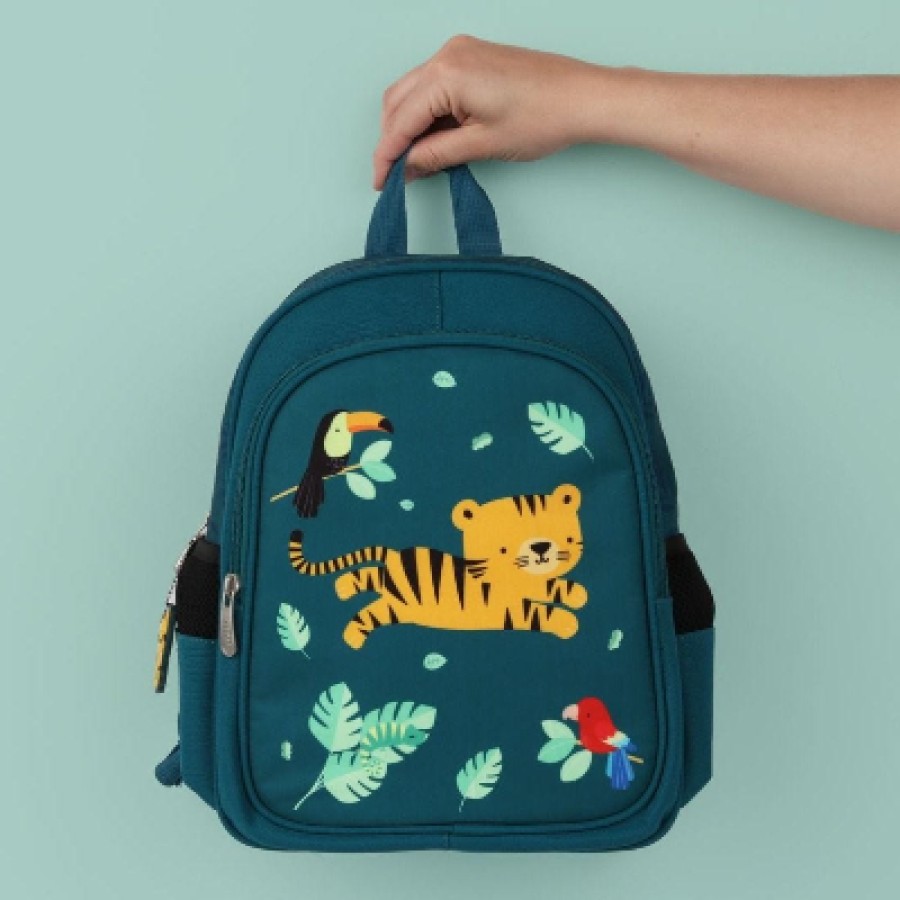 A little lovely company Τσάντα πλάτης με Ισοθερμική θήκη 27x32x19εκ. Jungle tiger BPJTGR41
