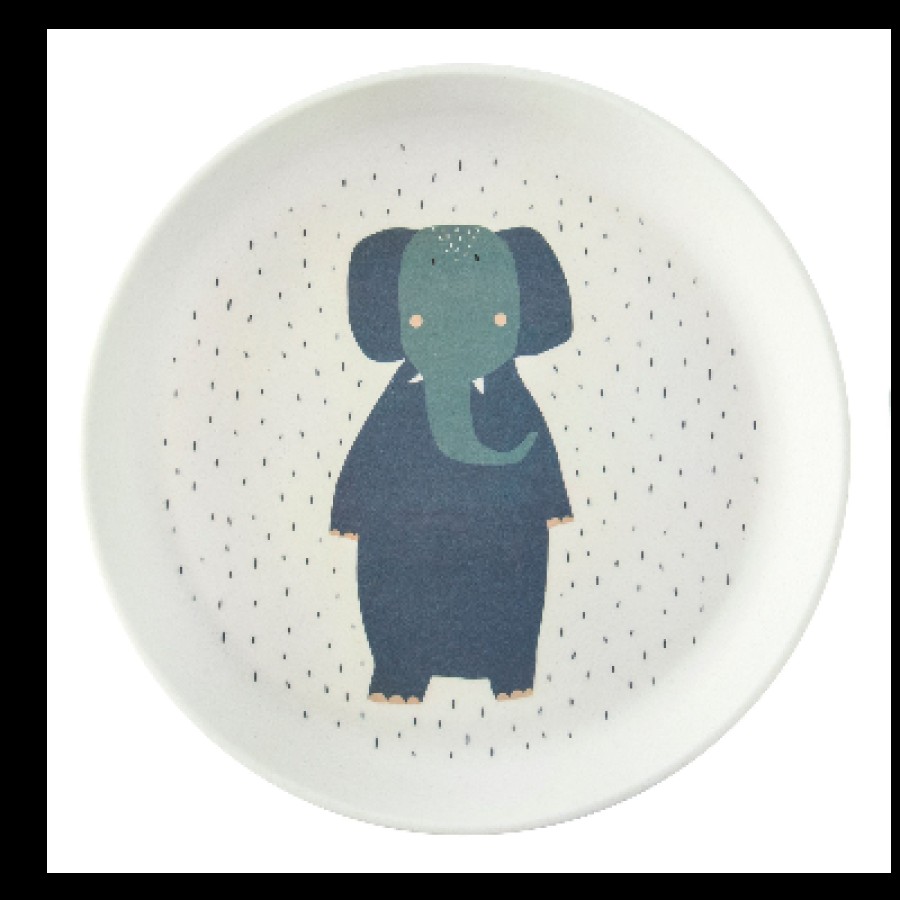 Trixie Παιδικό Πιάτο από Μπαμπού με Υψηλό Χείλος Mrs. Elephant Ελέφαντας 77324