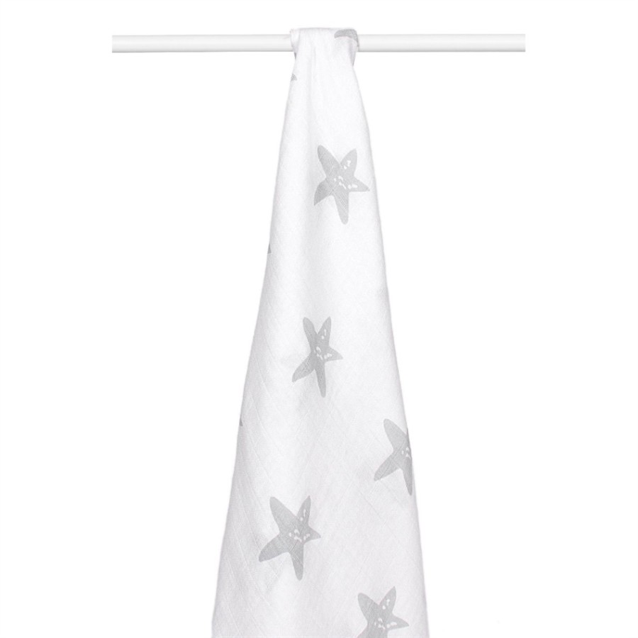 Interbaby πάνα κουνιας  από βαμβάκι και μπαμπού 120 x 120 cm. grey 99890G