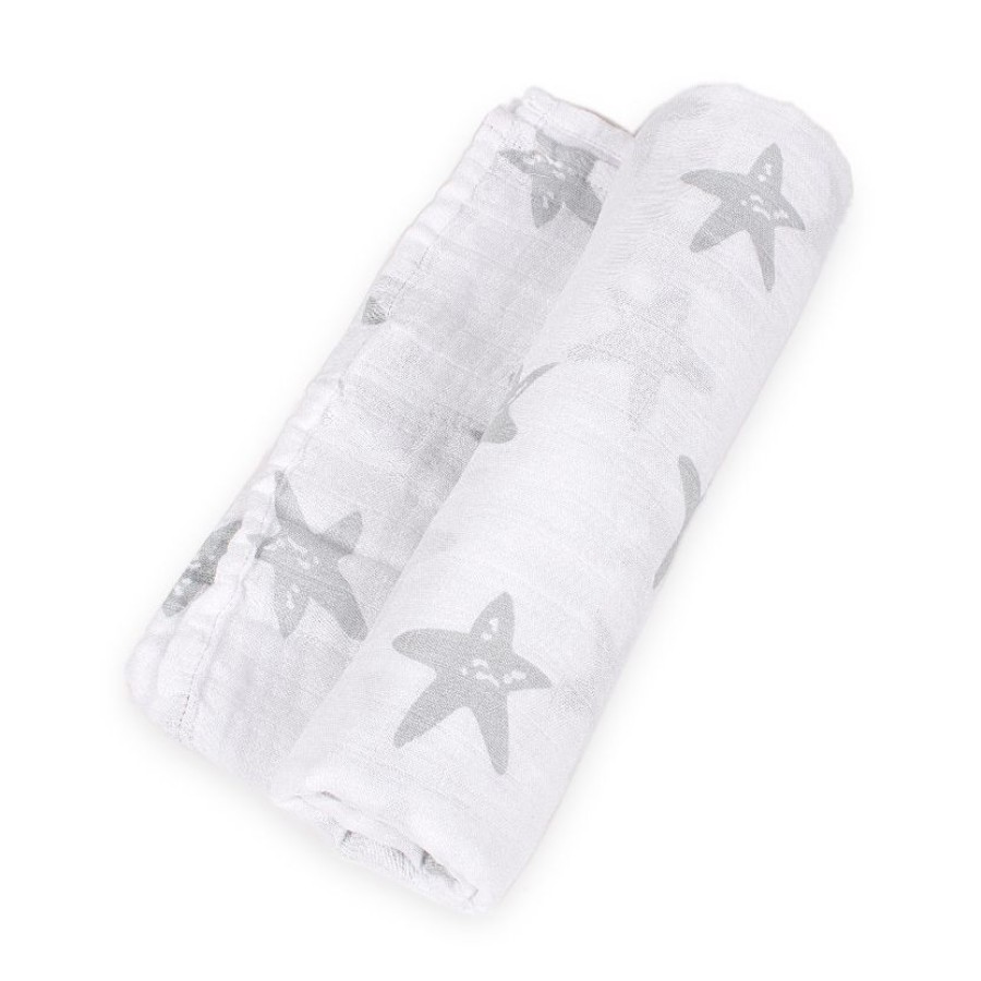 Interbaby πάνα κουνιας  από βαμβάκι και μπαμπού 120 x 120 cm. grey 99890G