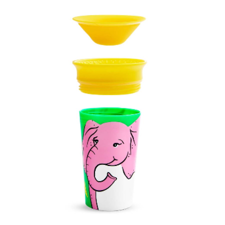 Munchkin Κύπελο 266ml 100% Ανακυκλωμένο με Περιμετρικό Άκρο Miracle 360° WildLove Elephant Ελέφαντας 51932