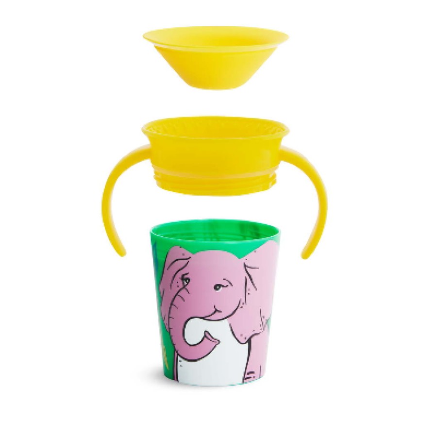 Munchkin Κύπελο 177ml 100% Ανακυκλωμένο με Περιμετρικό Άκρο Miracle 360° WildLove Elephant Ελέφαντας 51951