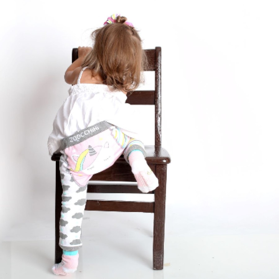 Zoocchini Σετ Ρούχων για Μπουσούλημα Grip+Easy Crawler Pants-Socks Set Allie the Alicorn ZOO12504