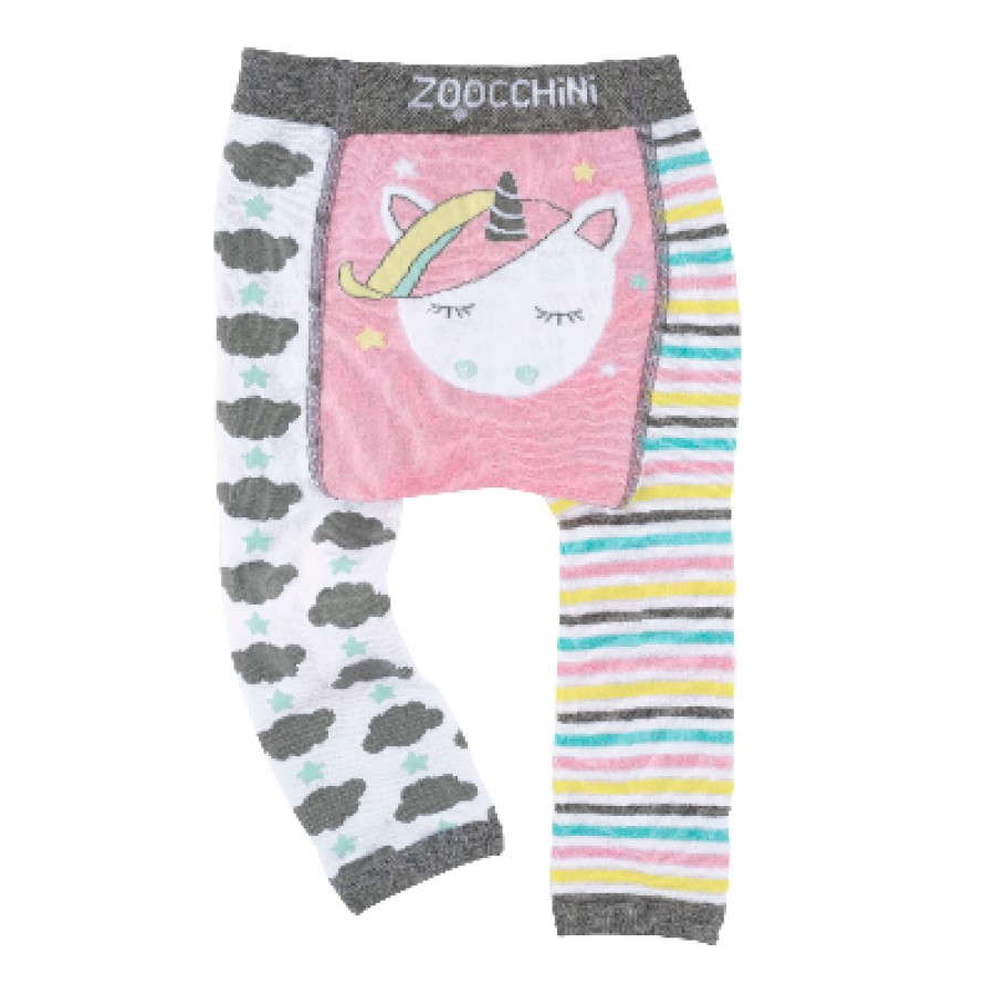 Zoocchini Σετ Ρούχων για Μπουσούλημα Grip+Easy Crawler Pants-Socks Set Allie the Alicorn ZOO12504