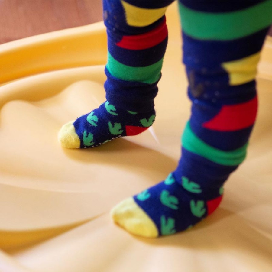Zoocchini Σετ Ρούχων για Μπουσούλημα Grip+Easy Crawler Pants-Socks Set Devin the Dinosaur ZOO12509