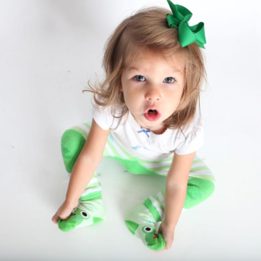 Zoocchini Σετ Ρούχων για Μπουσούλημα Grip+Easy Crawler Pants-Socks Set Flippy the Frog ZOO12502