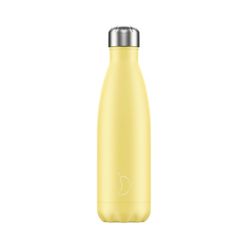 Chilly's Θερμός-Παγούρι 500ml από Ανοξείδωτο Ατσάλι Pastel Yellow Κίτρινο 200225