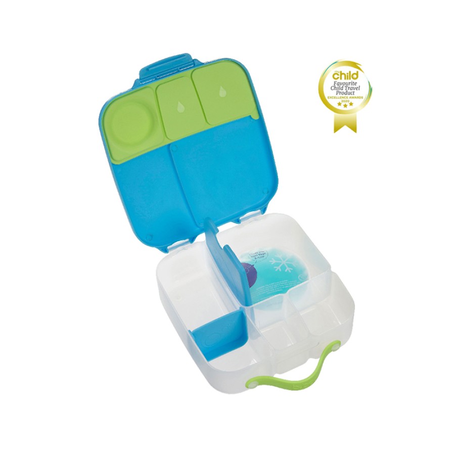 Β.box Φαγητοδοχείο 5 Θέσεων 2L 23.5 x 21.5 x 6.5εκ. Lunch Box Blue Μπλε
