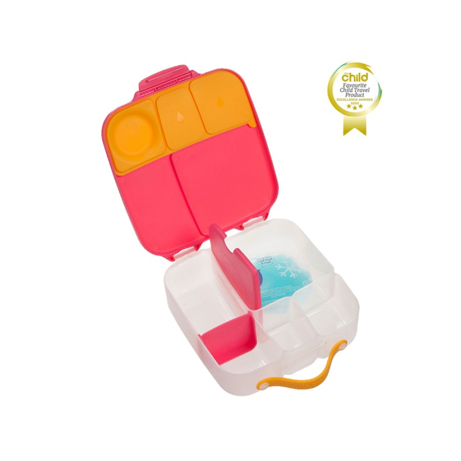 Β.box Φαγητοδοχείο 5 Θέσεων 2L 23.5 x 21.5 x 6.5εκ. Lunch Box Pink Ροζ