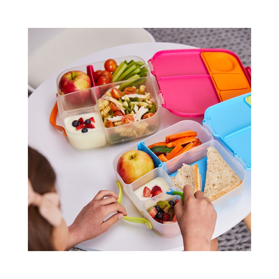 Β.box Φαγητοδοχείο 5 Θέσεων 2L 23.5 x 21.5 x 6.5εκ. Lunch Box Pink Ροζ
