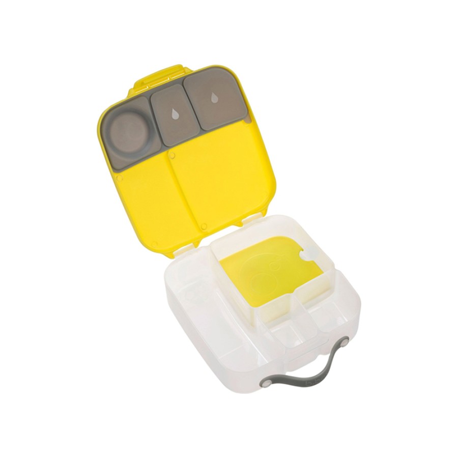 Β.box Φαγητοδοχείο 5 Θέσεων 2L 23.5 x 21.5 x 6.5εκ. Lunch Box Yellow Κίτρινο
