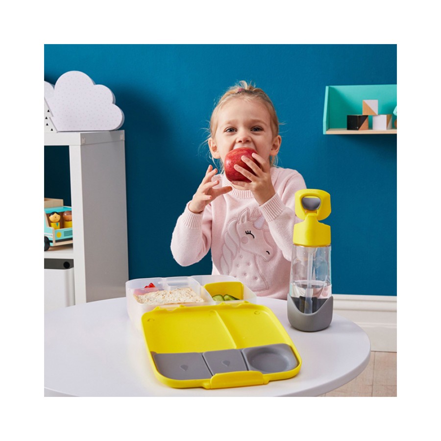 Β.box Φαγητοδοχείο 5 Θέσεων 2L 23.5 x 21.5 x 6.5εκ. Lunch Box Yellow Κίτρινο