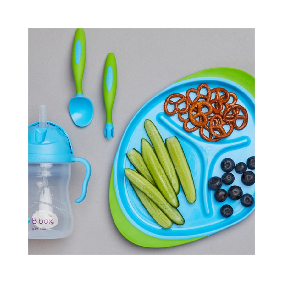 B.Box Παιδικό Σετ Φαγητού 3τμχ σε Συσκευασία Δώρου Blue Μπλε 