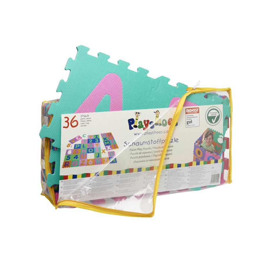 Playshoes Χαλάκι-Παζλ με 36 Κομμάτια από Αφρώδες Υλικό EVA 308738