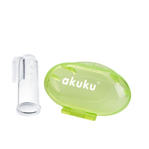 Akuku Mini Οδοντόβουρτσα για Ούλα  με θήκη  green