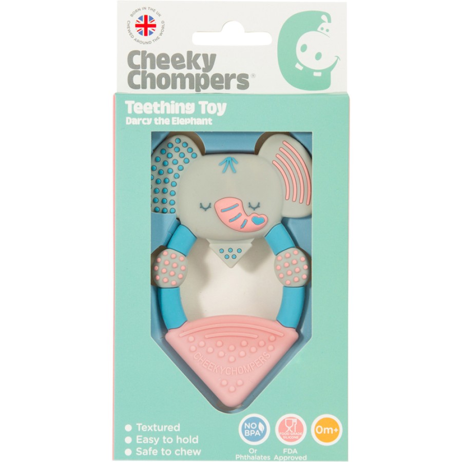 Cheeky Chompers Μασητικό Σιλικόνης Cheeky Tethers Darcy η Ελεφαντίνα 88566