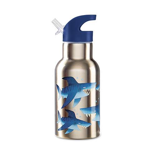 Crocodile Creek Ανοξείδωτο Mπουκάλι 400ml με Καλαμάκι Καρχαρίας ΒΕR-3810601