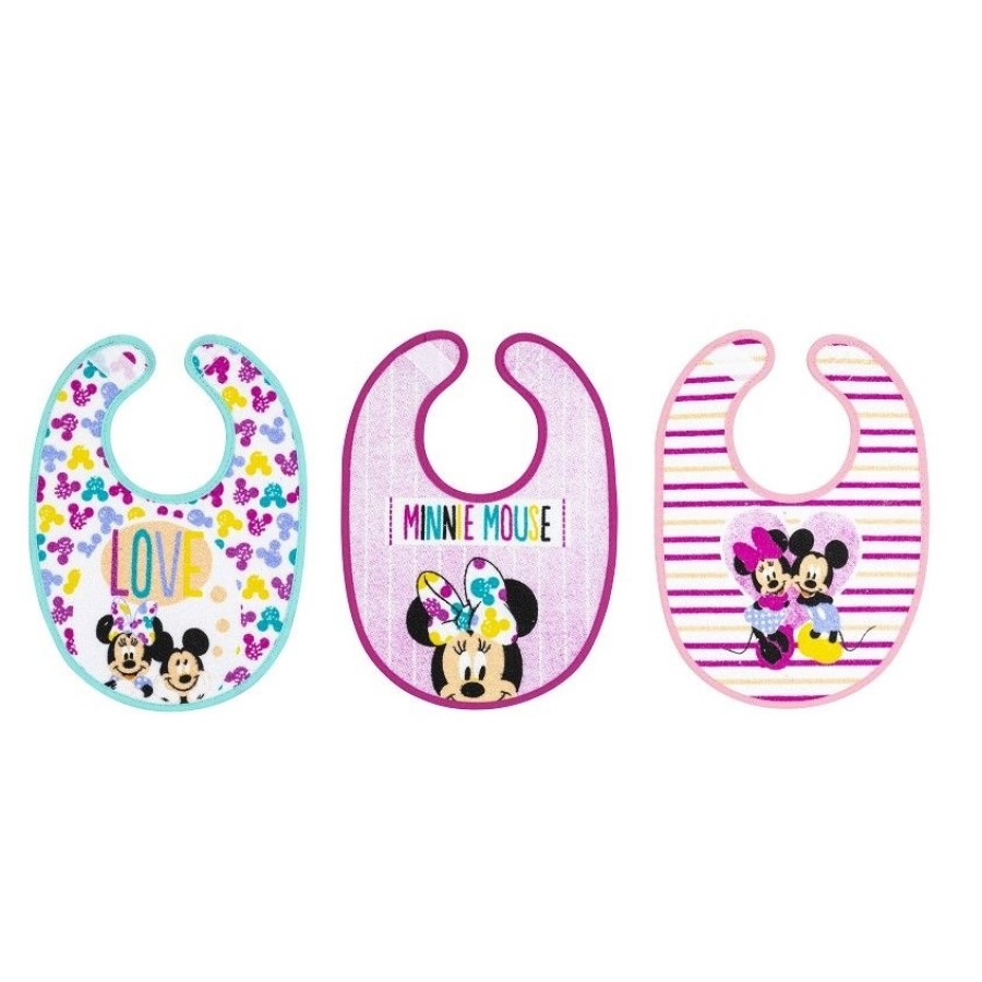 INTERBABY παιδική αδιάβροχη σαλιάρα , σετ 3τμχ DISNEY MN-RIZO-VL20