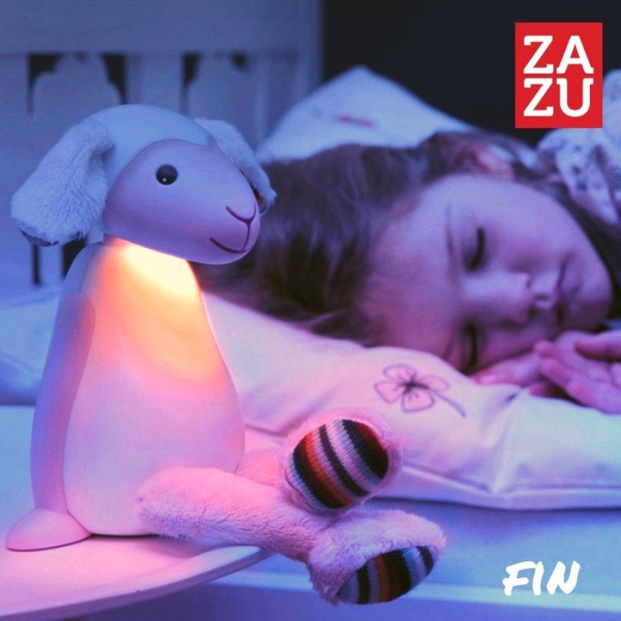 ZAZU Fin Προβατάκι Παιδικό Πορτατίφ Φώς Νυκτός & Ανάγνωσης LED με USB ZA-FIN-01