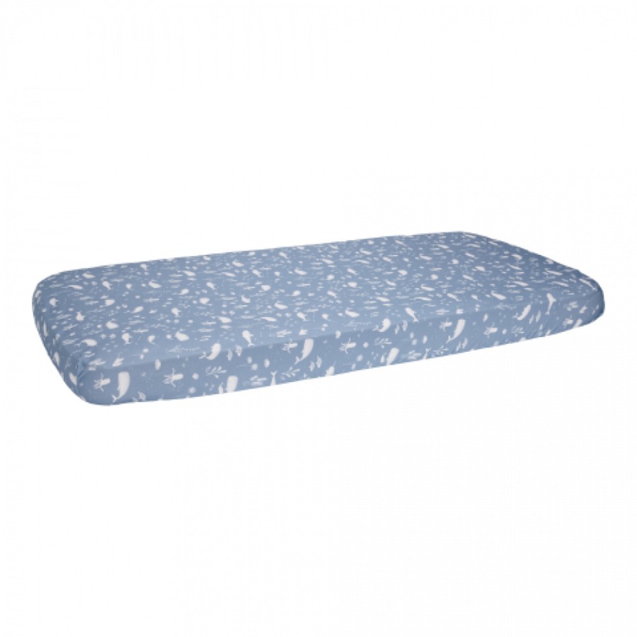 Little Dutch Βαμβακερό Σεντόνι με Λάστιχο 70x140εκ. Ocean Blue LD10520640
