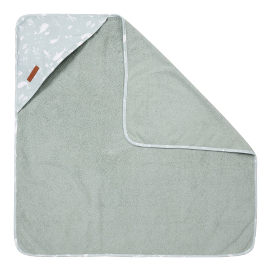Little Dutch Βαμβακερή Μπουρνουζοπετσέτα 75x75εκ. Ocean Mint Μέντα LD50620610