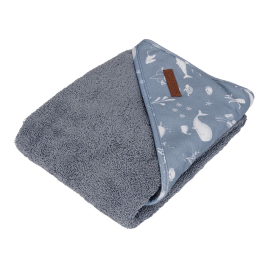 Little Dutch Βαμβακερή Μπουρνουζοπετσέτα 75x75εκ. Ocean Blue Μπλε LD50620640
