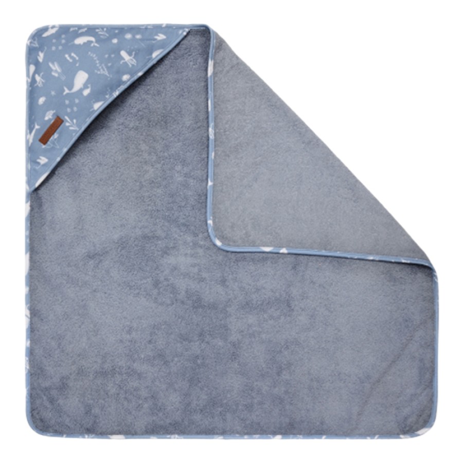 Little Dutch Βαμβακερή Μπουρνουζοπετσέτα 75x75εκ. Ocean Blue Μπλε LD50620640