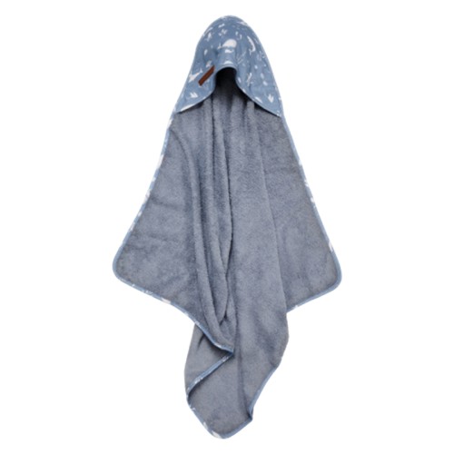 Little Dutch Βαμβακερή Μπουρνουζοπετσέτα 75x75εκ. Ocean Blue Μπλε LD50620640