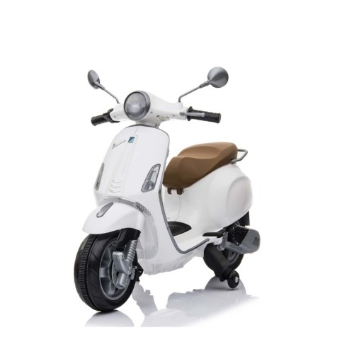 ZITA TOYS ΗΛΕΚΤΡΟΚΙΝΗΤΗ ΠΑΙΔΙΚΗ VESPA LICENSED PIAGGIO VINTAGE 12V AΣΠΡΗ με Τηλεκατεύθυνση 017.728W