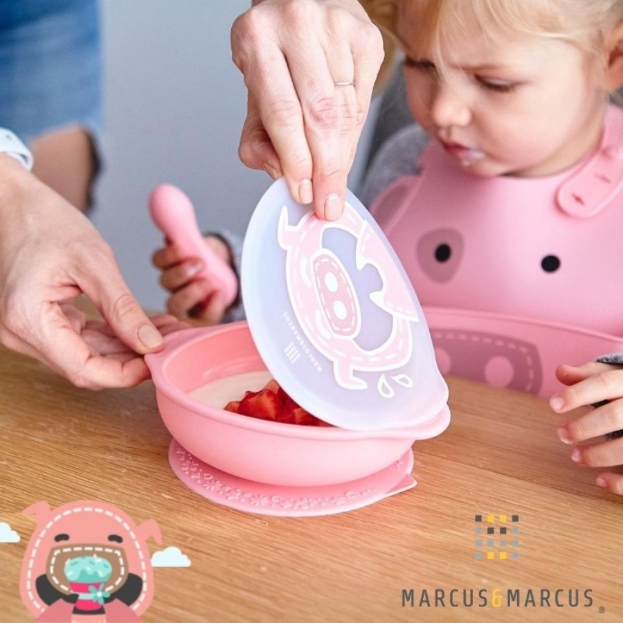 Marcus & Marcus Μπωλ Σιλικόνης Με Βεντούζα & Καπάκι 
