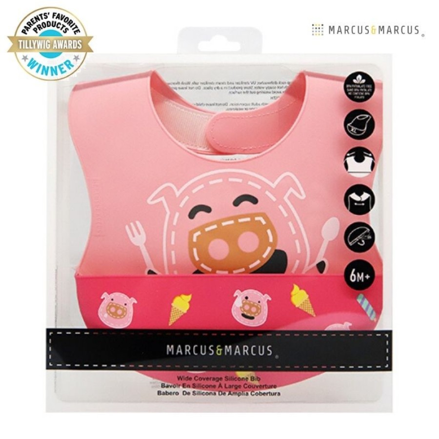 Marcus & Marcus Σαλιάρα Σιλικόνης με Velcro Λαιμού & Χούφτα 