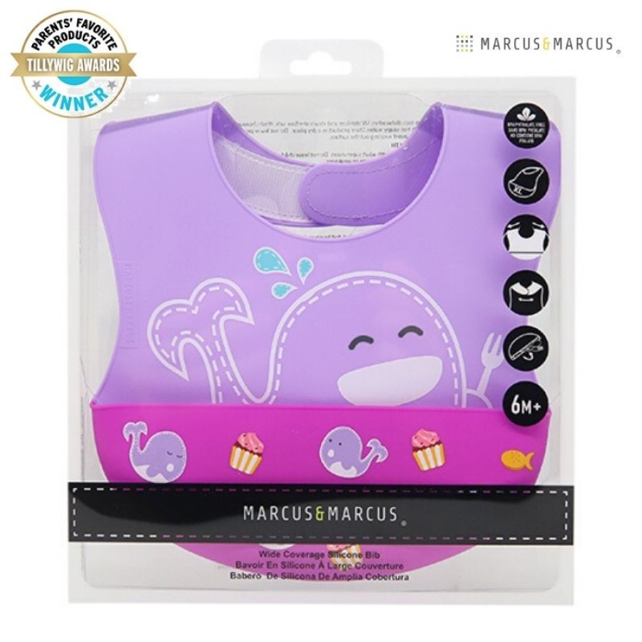 Marcus & Marcus Σαλιάρα Σιλικόνης με Velcro Λαιμού & Χούφτα 