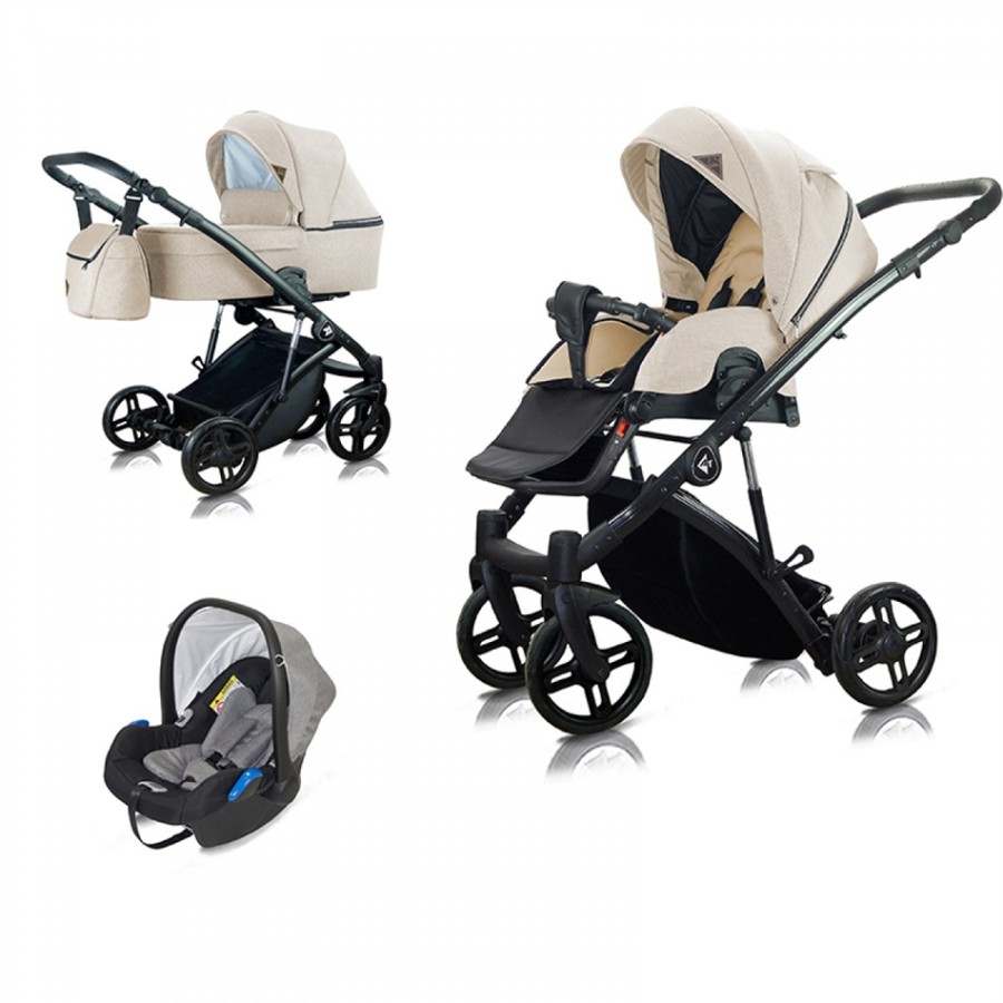 Milu Kids -παιδικό καρότσι- πολυκαρότσο, 3 σε 1 - ATTESO 3 IN 1 BEIGE