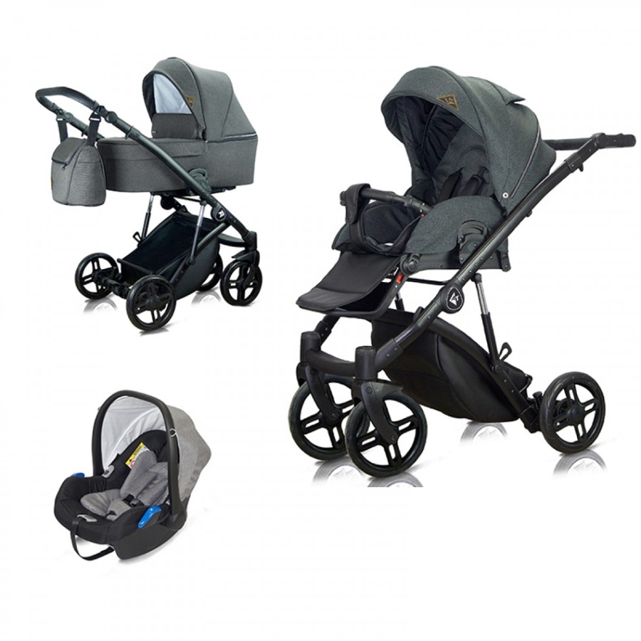 Milu Kids -παιδικό καρότσι- πολυκαρότσο, 3 σε 1 - ATTESO 3 IN 1 SPECIAL GREY