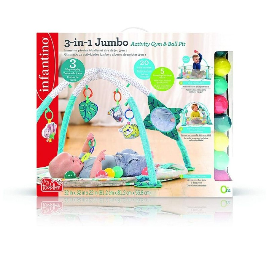Ιnfantino Βρεφικό Γυμναστήριο 3 σε 1 Jumbo Activity Gym & Ball Pit B-313008-00