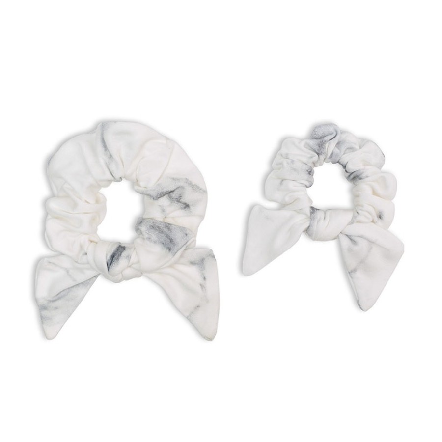 Lulujo-Κορδέλα για την μαμά και για την κόρη-Lulujo Bamboo Mommy + Me Scrunchies – Marble LJ260