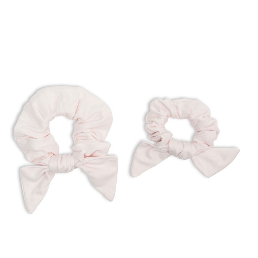 Lulujo-Κορδέλα για την μαμά και για την κόρη-Lulujo Bamboo Mommy +Me Scrunchies – Pink LJ263