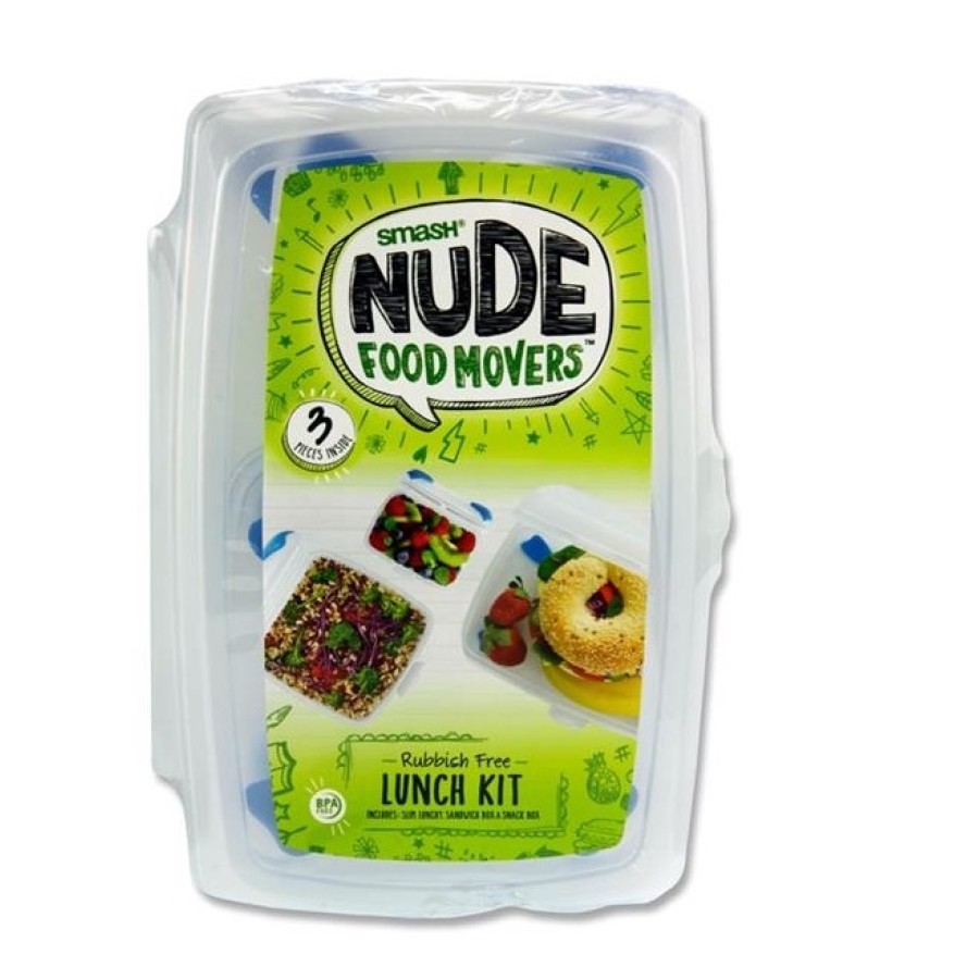 Smash  σετ 3 φαγητοδοχεία NFM SLIM RUBBISH FREE LUNCH  S6526850blue
